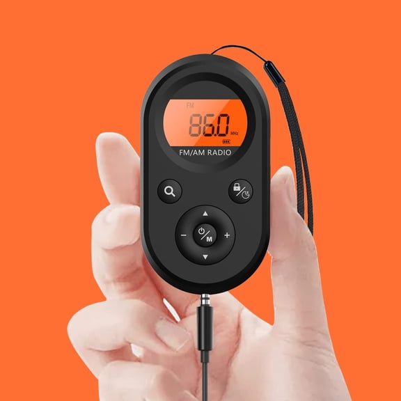 Powerful Reception Pocket AM/FM Radio with Digital Tuning, Rechargeable Battery, Stereo Earphone & Sleep Timer | Personal Portable Radio for Walking, Jogging, Outdoor & Emergency Use