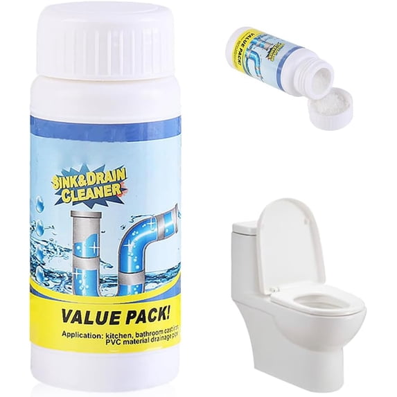 Powerful Sink and Drain Cleaner Powder | Wild Tornado Formula for Fast Clog Removal, Prevents Future Blockages in Kitchen Sinks, Shower & Bathtub Drains