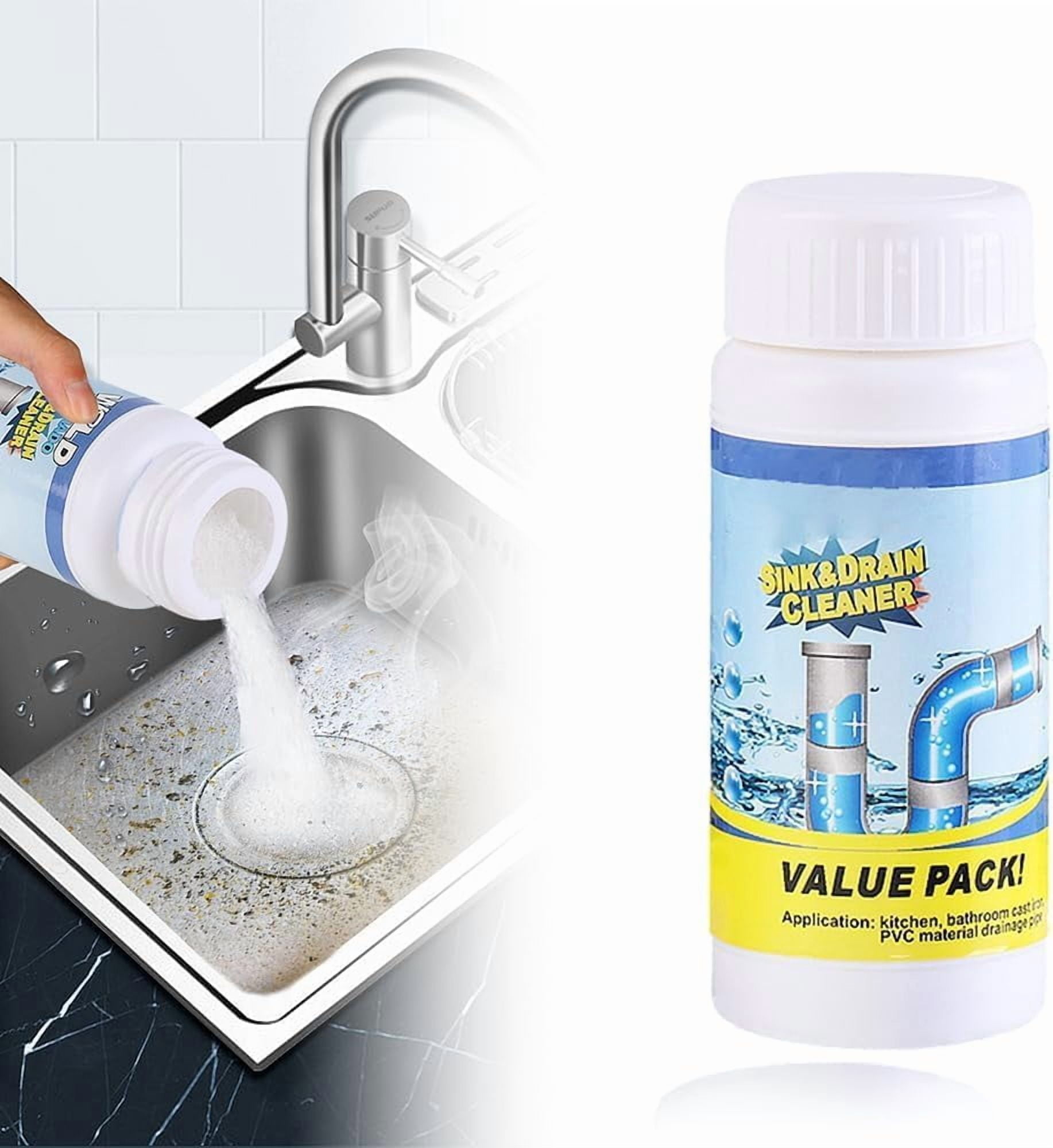 Powerful Sink and Drain Cleaner Powder, Foaming Pipe Unclogger Agent ...
