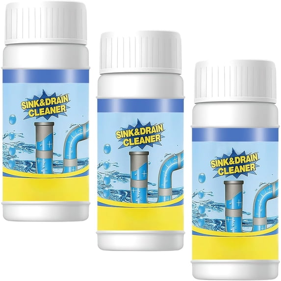 Powerful Sink and Drain Cleaner Powder, Quick Foaming Pipe Cleaner for Clogged Sink Tub Toilet Drain, Deep Cleaning & Deodorizing Drain Unclogger