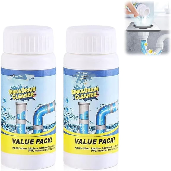 Powerful Sink and Drain Cleaner Powder,Quick Foaming Super Cleaning Agent for Kitchen, Bathroom & Toilet Pipes