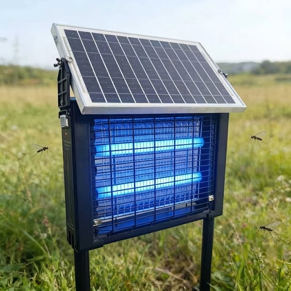 Powerful Solar Mosquito Killer - Covers 2000 Square Feet, 13-foot Extension Cord, Rechargeable, Portable - Suitable For Patios, Gardens, Backyards, RVs, Camping.