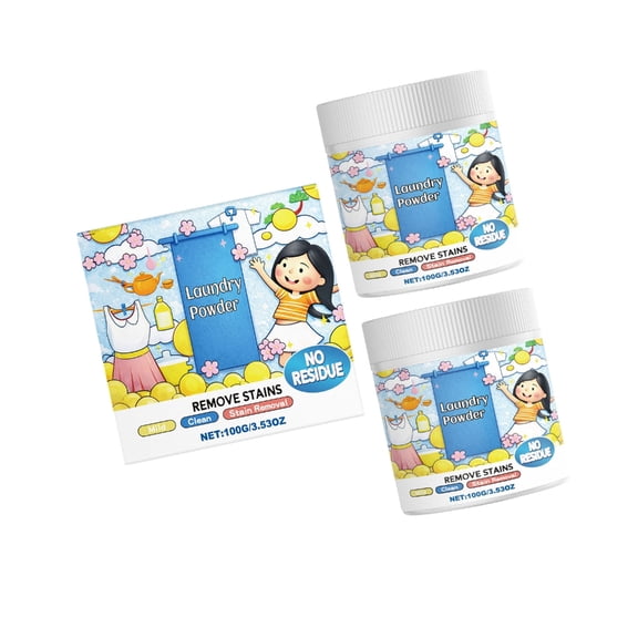 Powerful Stain Remover Laundry Detergent Powder with Oxygen Bleaches for Bright and Dark Clothes Color Fading