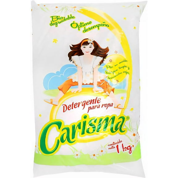 Powerful Powder Laundry Detergent - 1 Kilo Bag Super Tough Stain Remover - For all Fabric Types, Floral Scent