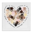 thumbnail image 1 of Powerful Strength In Unity Phrase Handprint Heart Art for Kids Gallery-Wrapped Canvas Print Wall Art, 17x17, 1 of 5