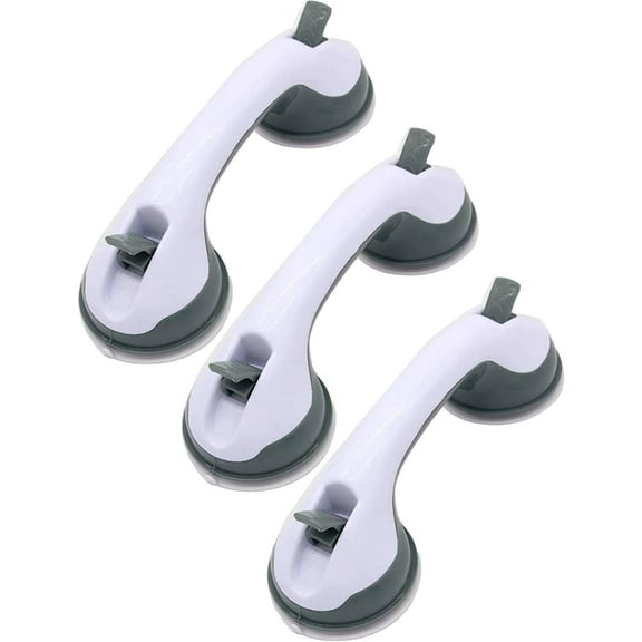 Powerful Suction Grab Support Handle Bathroom Shower Handle Safety Grip Grab Rails Bathroom Disability AIDs Suction Grab Rails for Elderly Easy to Install Double Glazing Glass Lifter