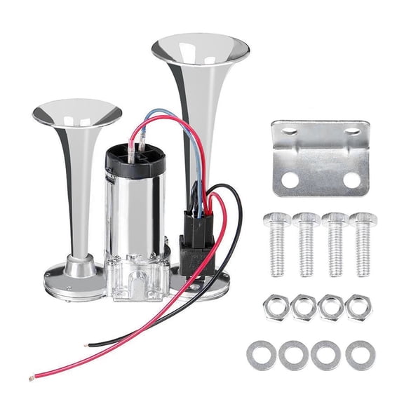 Powerful Truck Air Horn with Integrated Compressor and Motor for Loud Sound Upgrade Vehicle Exterior Accessory
