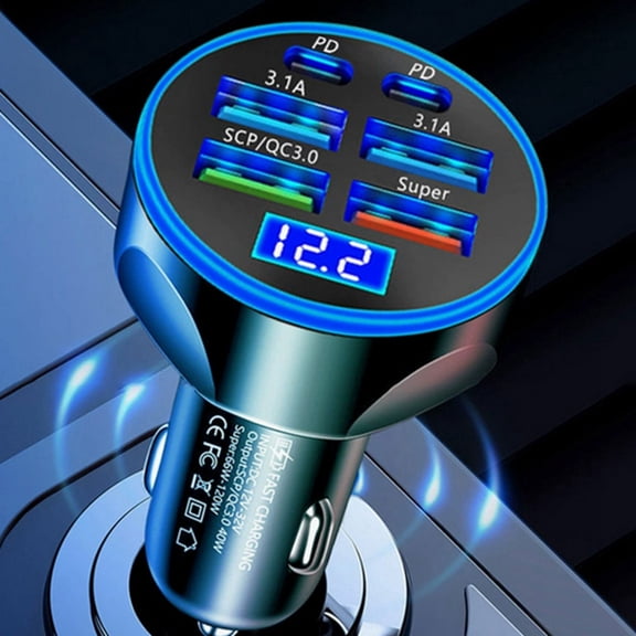 Powerful USB Car Charger Fast 4-Port Charging Station with Smart Technology for Efficient Device Powering on Your Road Trips