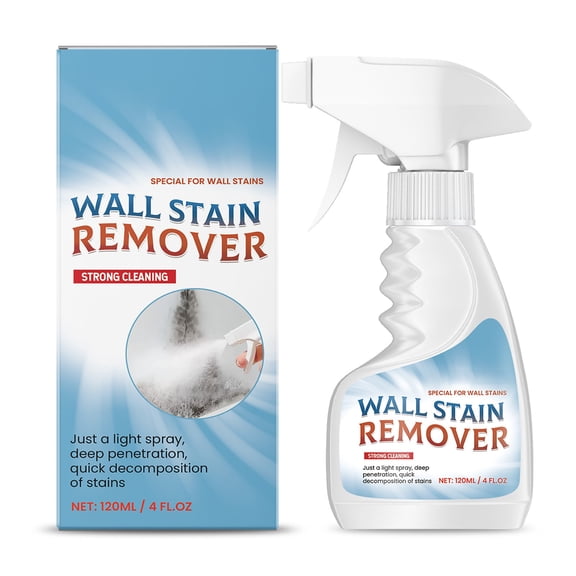 Powerful Wall Stain Remover, Deep Cleaning Spray for Stubborn Stains, Easy to Use, Long-, 120ml Wall Cleaning Solution