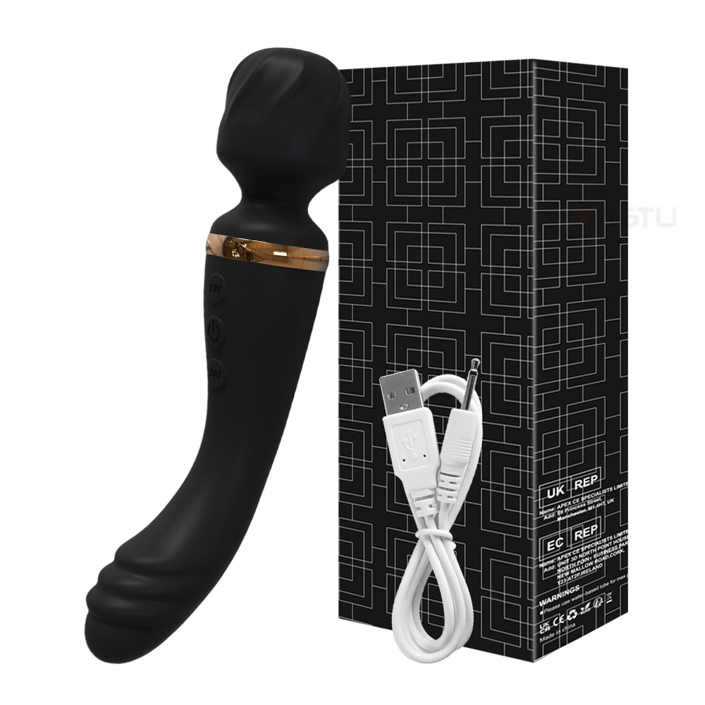 Powerful Wand Vibrator with 10 Magic Vibration, G Spot Massager Clitoris Stimulator, Big Personal Wand Massager Vibrators and Adult Sex Toys for Woman(Black)