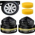 thumbnail image 1 of Powerful Wheel Cleaning Refurbish Wax, Tyre Nourish Cream, High Gloss Wheel Guard and Rim Wax, Restores Black Gloss, Long-Lasting Tire Shine Gel for Car Tires, Leather (2Pcs), 1 of 8