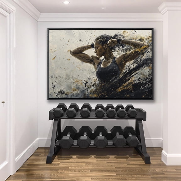 Powerful Woman, Empowering Female Athlete Poster, Motivational Wall Art, Home Gym Decor, Fitness Poster, Ready To Hang, Unframed Poster Size 8x12