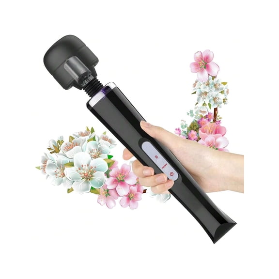 Powerful personal stick massager, 10 frequency modes of quiet handheld electric massage stick, quiet waterproof USB charging wireless massage stick accessories