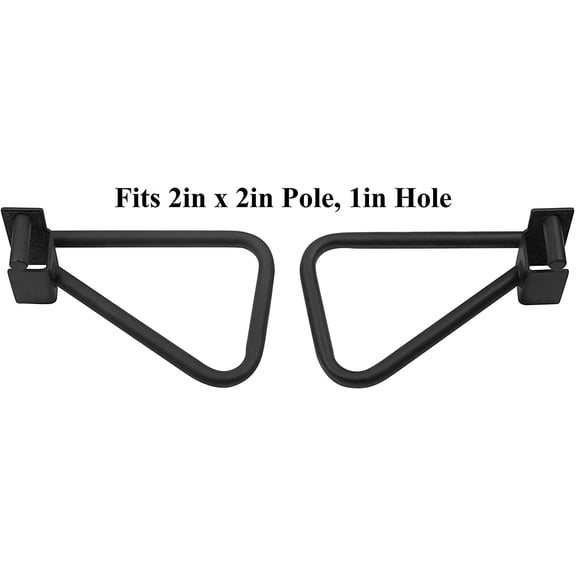 Powergainz Set of 2 Dip Bar Attachments Designed to fit 2" x 2" Tube Power Racks/Power Cage with 1" Hole