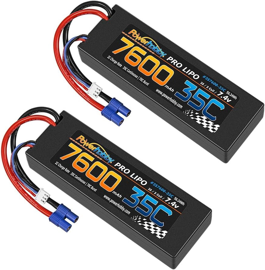 Powerhobby 2s 7.4v 800mah 50c Lipo Battery W Ec2 Plug Losi Mini B Mini T 2 0