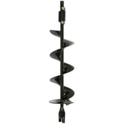 Powerhorse 8in. Earth Auger Drill Bit, 36in.L, Powder-Coat, Abrasion-Resistant Blade, Replaceable Fishtail Point, 1-or 2-Person Augers, Flex Coil Shock Absorption, Auger Bit Only