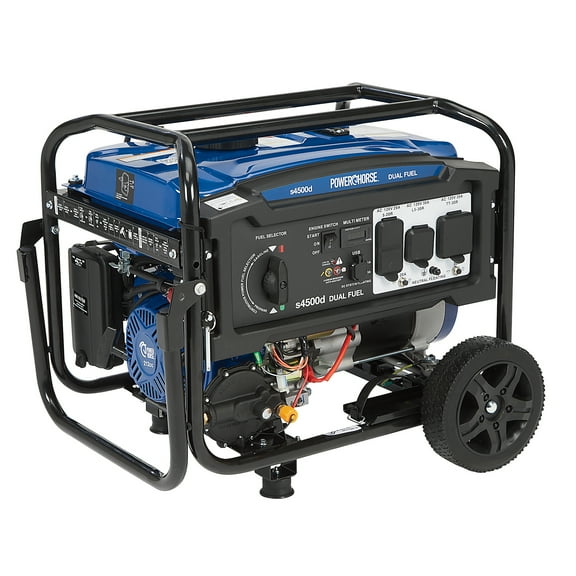 Powerhorse Portable Dual Fuel Generator, 4500 Watts