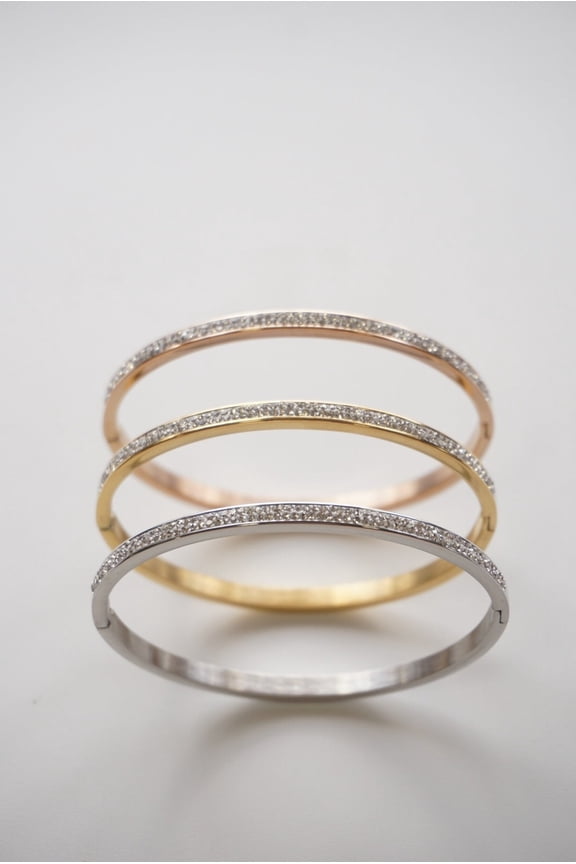 Powerhouse Gold-Tone, Silver-Tone and Rose Gold-Tone Bangle Trio