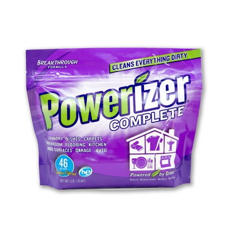 Powerizer Complete All-Purpose Cleaner Detergent, 1 lb – Natural Mineral-Based Powder for Laundry, Dishwasher Household Cleaning, Non-Toxic, Eco-Friendly, Made in USA
