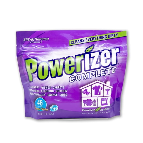 Powerizer Complete All-Purpose Cleaner Detergent, 1 lb&nbsp;– Natural Mineral-Based Powder for Laundry, Dishwasher Household Cleaning, Non-Toxic, Eco-Friendly, Made in USA
