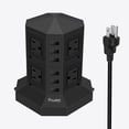 thumbnail image 1 of Powerjc Power Strip USB Surge Protector Tower 8 AC Outlets with 6 USB Ports Chargers 78.7 Inch Long Extension Cord Indoor White, 1 of 8