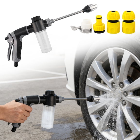 Powerjet Water, Power Jet High Pressure Gun, Water Blitz Pressure Washer, Water Flash for Garden Hose, TurboWasher for Garden Hose, with Accessories, Ideal for Car Washing, Garden & Patio