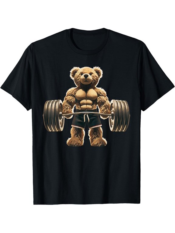 Powerlifter Bear Deadlift Powerlifting Weights Gym T-Shirt