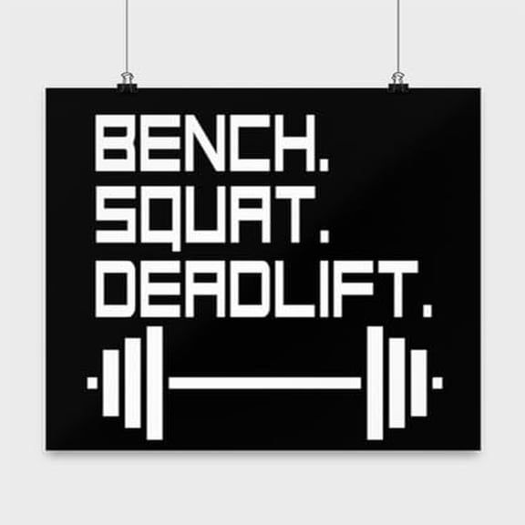 Powerlifting Motivation Art - Gym Enthusiast - 13x13 Poster Print - Fitness Decor
