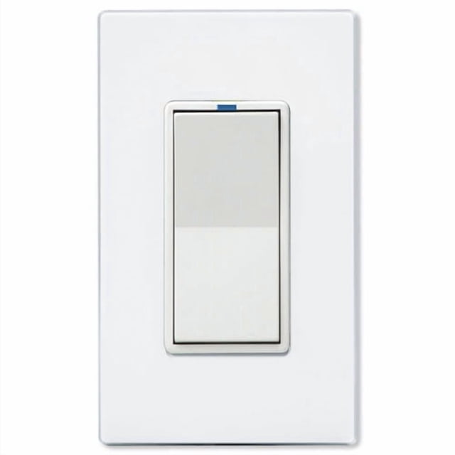 Powerline Control Systems WS1R-15-W Single Relay Wall Switch, White ...