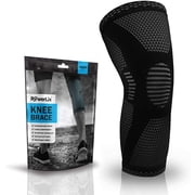 POWERLIX Knee Compression Sleeve - Best Knee Brace for Knee Pain for Men & Women   Knee Support for Running, Basketball, Weightlifting, Gym, Workout, Sports   Please Check Sizing C