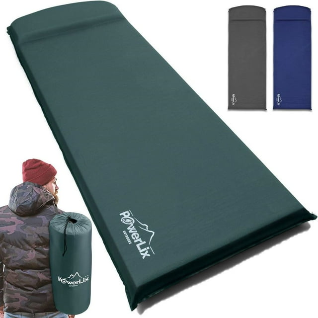 Powerlix SelfInflating Portable Foam Sleeping Pad with 3 inches