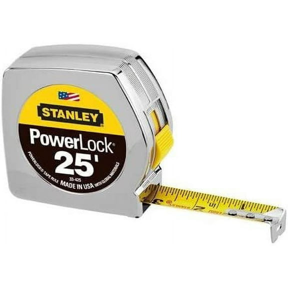 PROTO Powerlock Tape Measure - Durable - 2 Pack, 1 In x 25 Ft, Multicolor