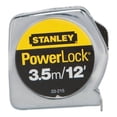 thumbnail image 1 of Powerlock Tape Rules 1/2 in Wide Blade, 12 ft x 1/2 in, Inch/Decimal, Single Sided, Silver/Yellow | Bundle of 5 Each, 1 of 1