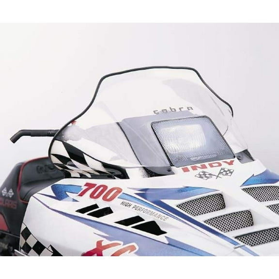 Powermadd - 11132 - Cobra Windshield, 14in. - Clear/Racer Graphics