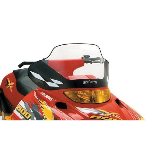 Powermadd 11540 Cobra Windshield For Polaris Edge Clear With Black Base And