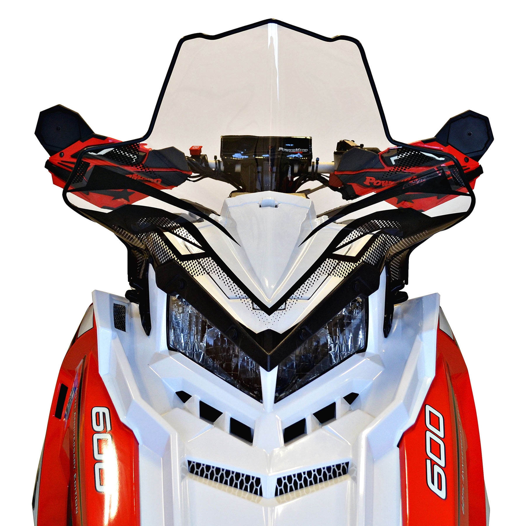 Powermadd Polaris Axys Mid Clear W/Black Graphics 18.5 11630