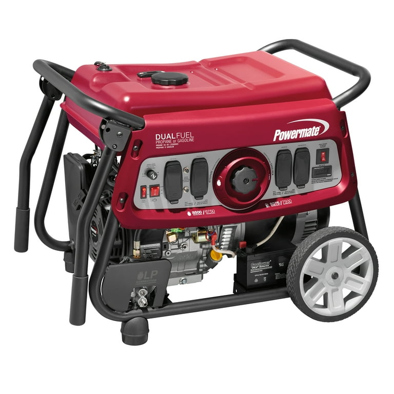 Powermate 7500 Watt Electric Start Dual Fuel Portable Generator, 49 State/CSA - 6958 Powermate 7500 Watt Electric Start Dual Fuel Portable Generator, 49 State/CSA - 6958