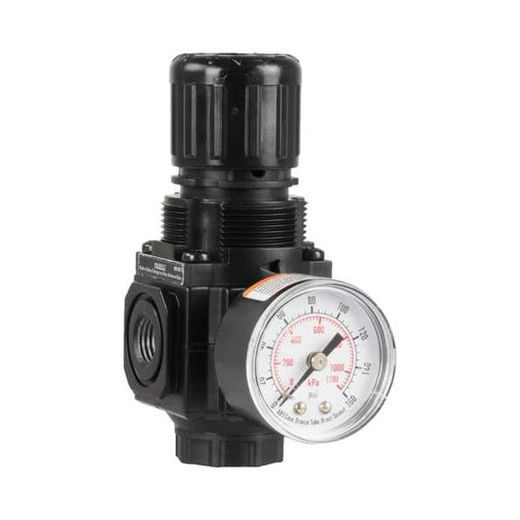 Powermate Pressure Regulator,w/Gauge,1/4" NPT 019-0351CT