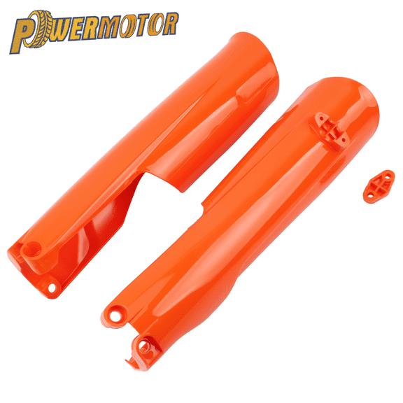Powermotor Orange Motorcycle Fork Protection Shock Absorber Guard Cover Parts For KTM EXC SX SXF XC XCF XCW XCFW 125 150 250 300 350 450 500 2016-2024 Dirt Bike Enduro Motocross Tuning Parts