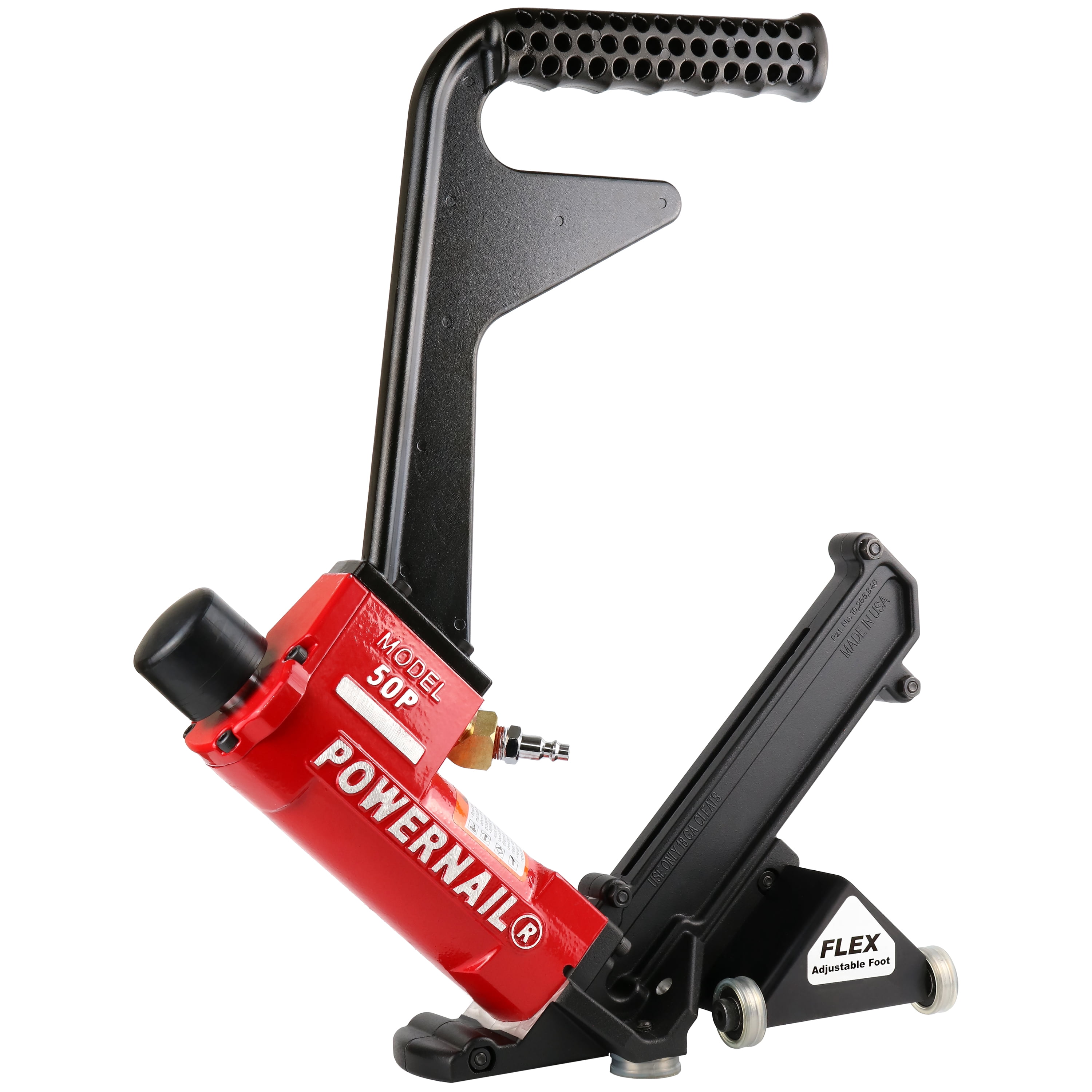 Powernail 50P2FLEXPRXLW Pneumatic 18 Gauge L-Cleat Flooring Nailer with Flex Power Roller Adjustable Base