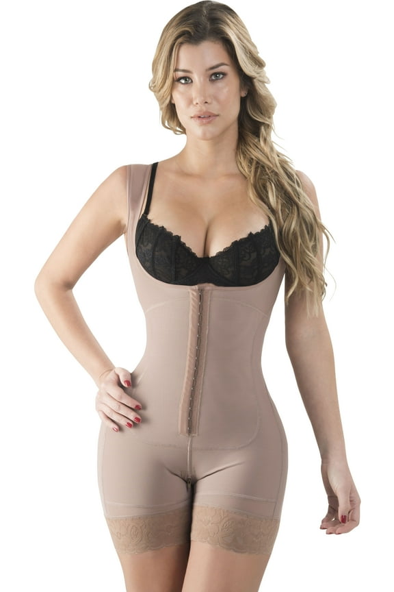 Powernet Butt Lifter Back Support Post Surgery Partum Women Girdle Fajas Reductoras Colombianas Moldeadoras Cocoa 611C by Fiorella Shapewear