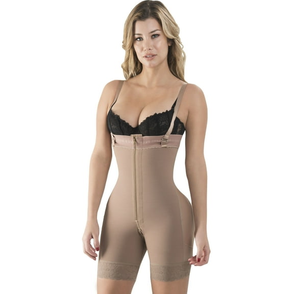 Powernet Butt Lifter Mid Thigh Strapless Post Surgery Partum Women Girdle Fajas Reductoras Moldeadoras Colombianas 615C by Fiorella Shapewear