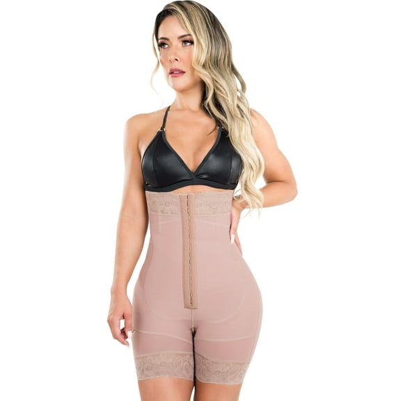 Powernet Butt Lifter Mid Thigh Strapless Post Surgery Partum Women Girdle Fajas Reductoras Moldeadoras Colombianas 622C by Fiorella Shapewear