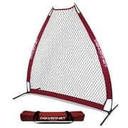 Powernet Portable Baseball Practice Net for Pitching and Hitting, Softball Pitching Net, Pop Up Batting Cage Net Coach Shield from Errant Throws, Backyard Outdoor Training, 7 FT A-Frame Screen