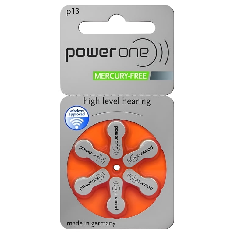 Power-One, Hearing Aid Batteries, Size 13, 60 Pack - Walmart.com