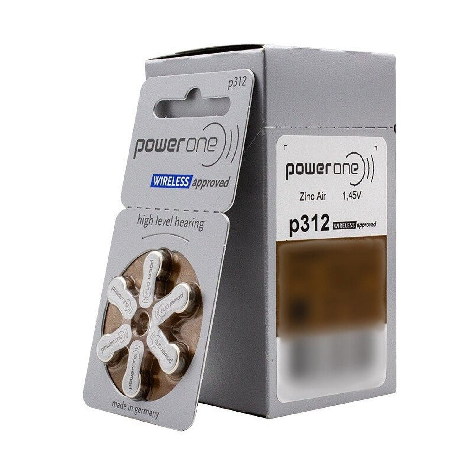 Powerone Hearing aid Batteries Size 312 (60 Pack)