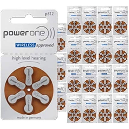 Powerone Size P312 Hearing Aid Batteries (2 Packs(60 Batteries))