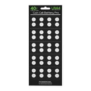 Powerowl 40 Pack LR44 AG13 357 303 SR44 Battery 1.5V Button Cell Batteries