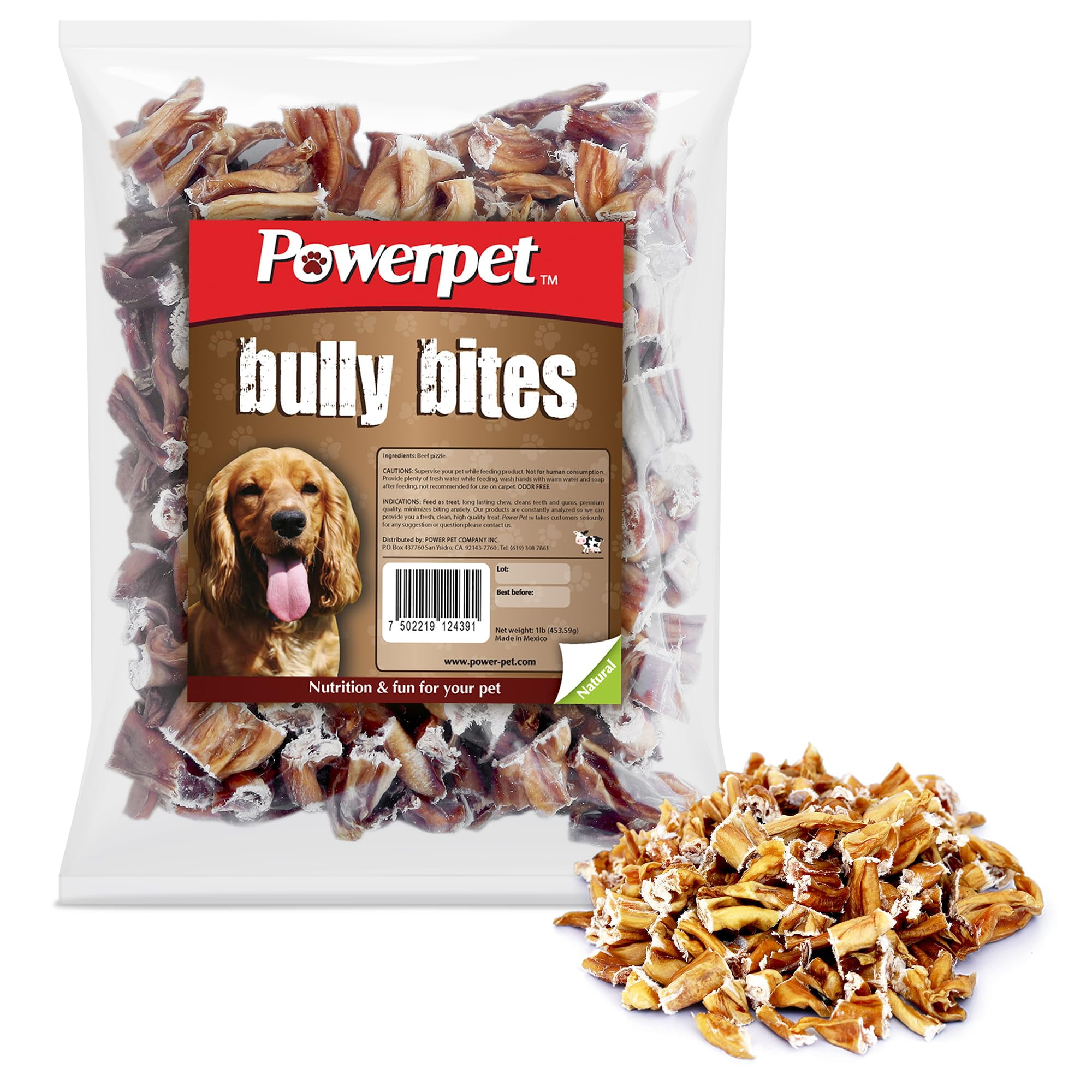 Powerpet Treats Bully Stick DHF10 Bites Delicious Dog Treats LongLasting Chews, High
