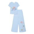 thumbnail image 1 of Powerpuff Girls Girls Graphic T-Shirt and Wide Leg Fleece Pant Outfit Set, 2-Piece, Sizes 4-16, 1 of 3